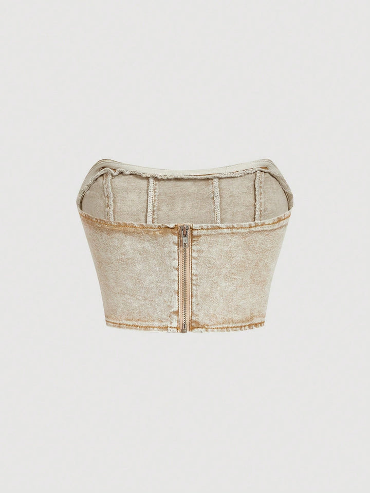 Top SHEIN, kaki