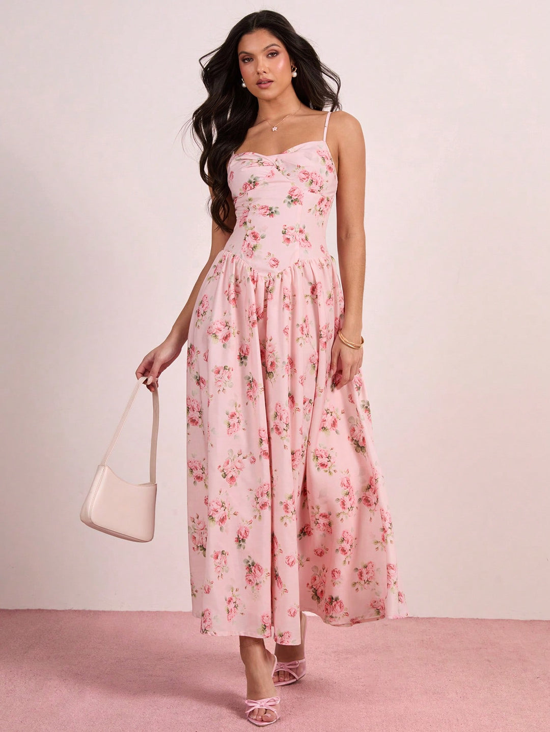 Rochie maxi SHEIN, roz