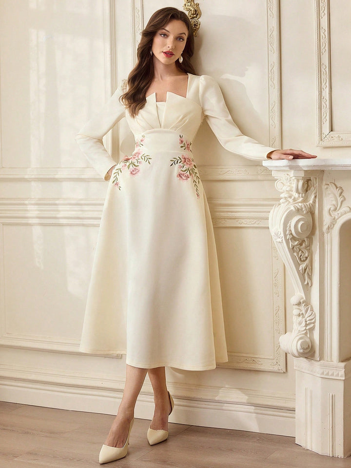 Rochie maxi SHEIN, bej