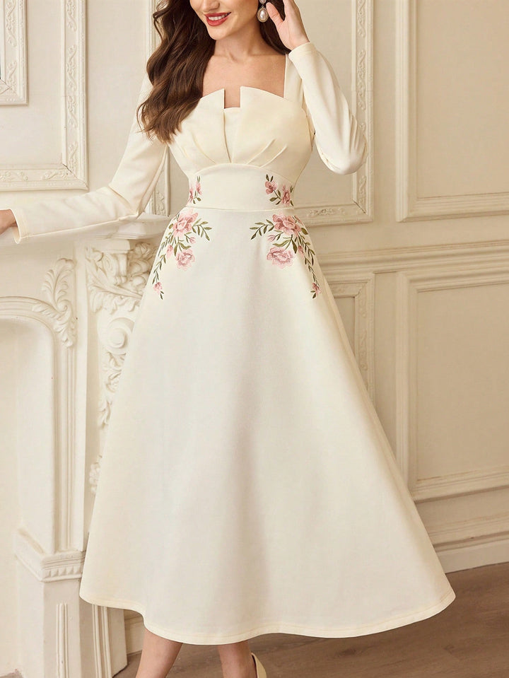 Rochie maxi SHEIN, bej