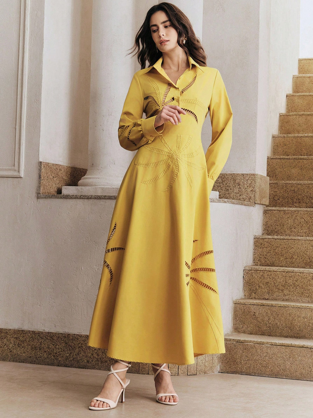 Rochie maxi SHEIN, galben
