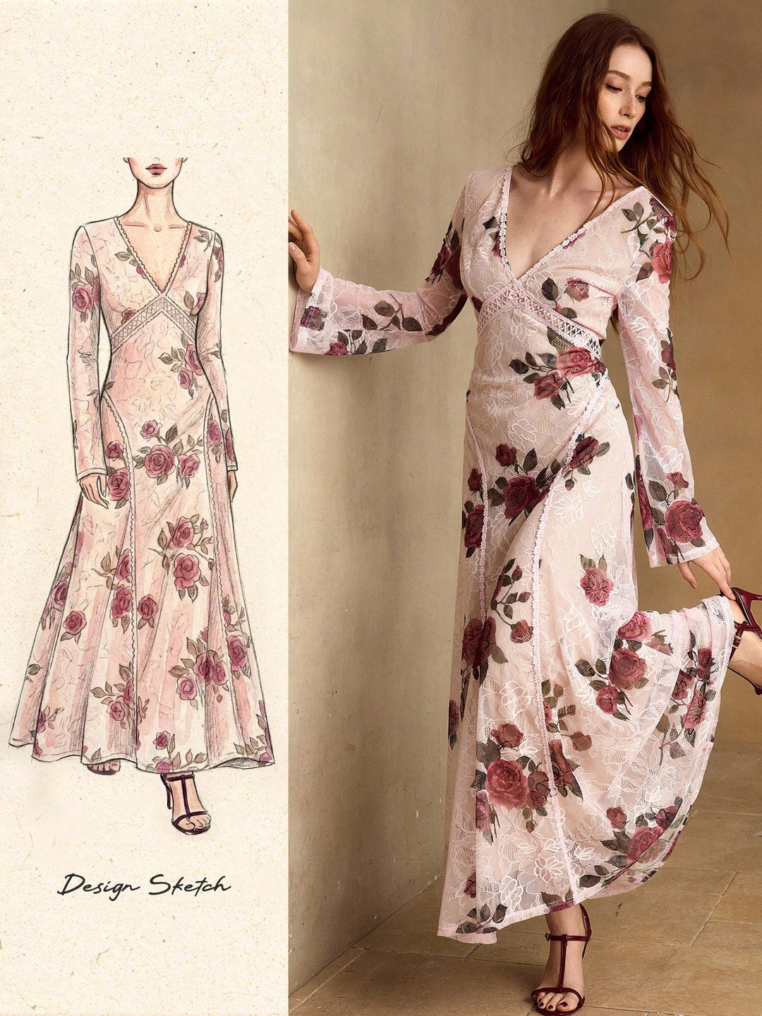Rochie maxi SHEIN, mix culori