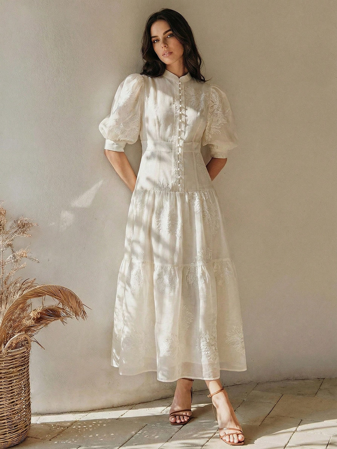 Rochie maxi SHEIN, bej