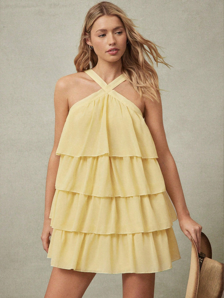 Rochie mini SHEIN, galben