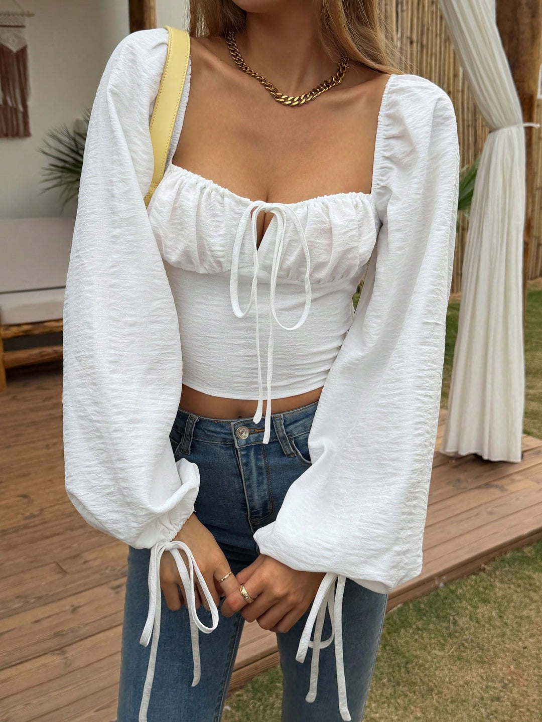 Bustier SHEIN, alb