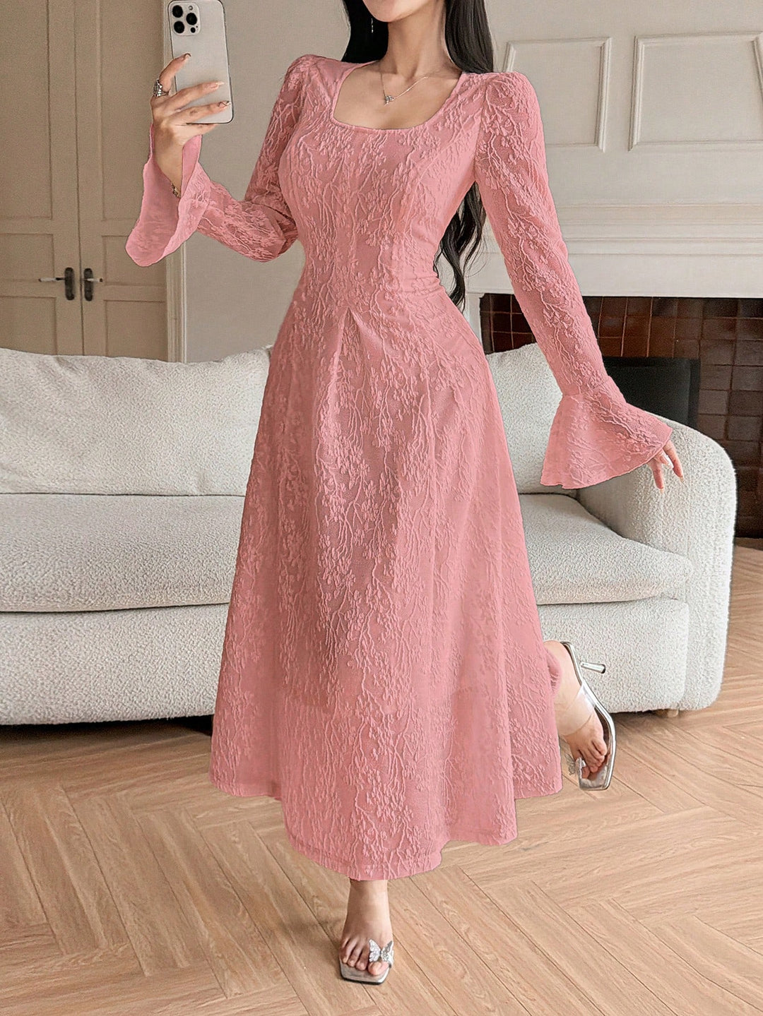 Rochie maxi SHEIN, roz