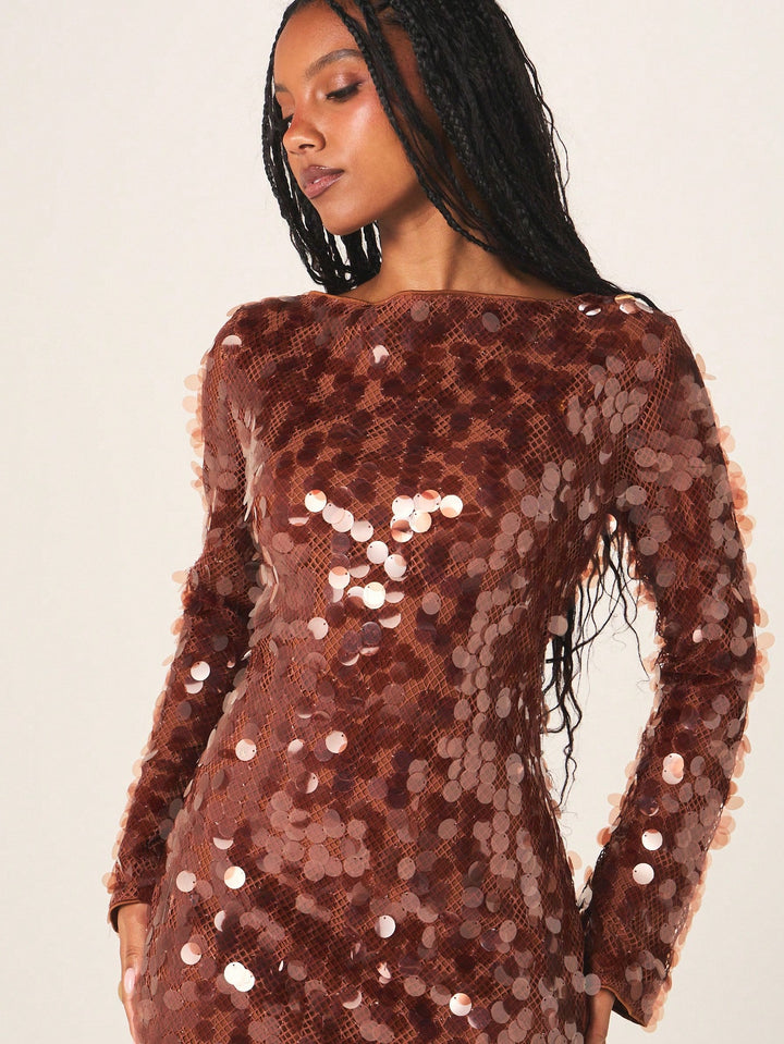 Rochie mini SHEIN, maro