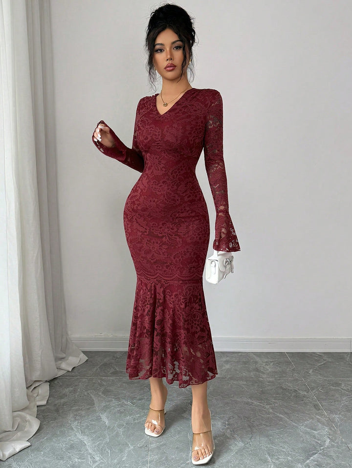 Rochie midi SHEIN, vișiniu