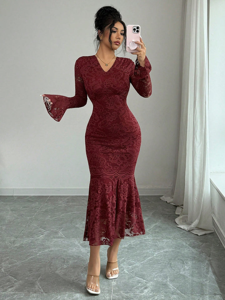 Rochie midi SHEIN, vișiniu