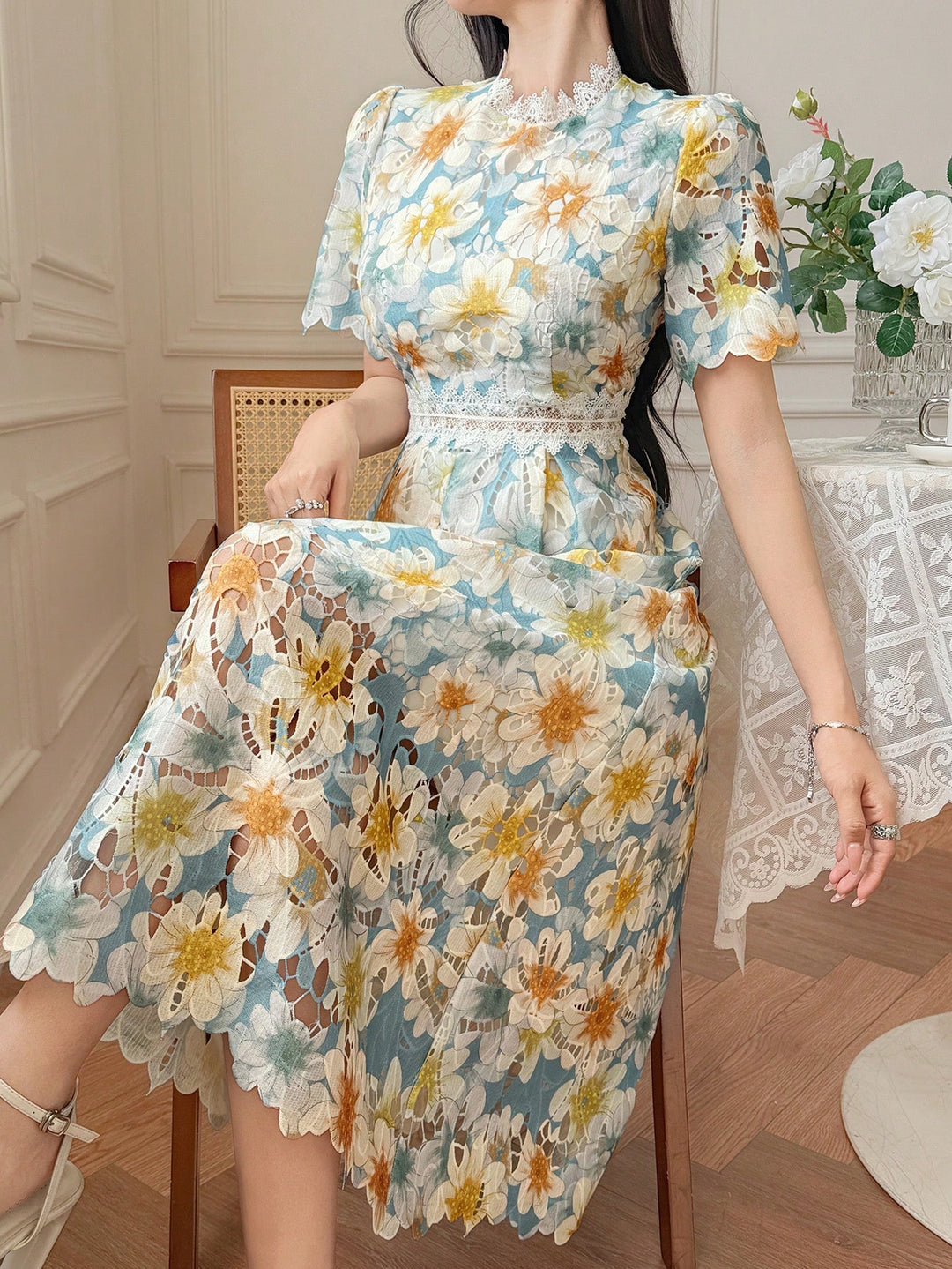 Rochie scurtă SHEIN, albastru
