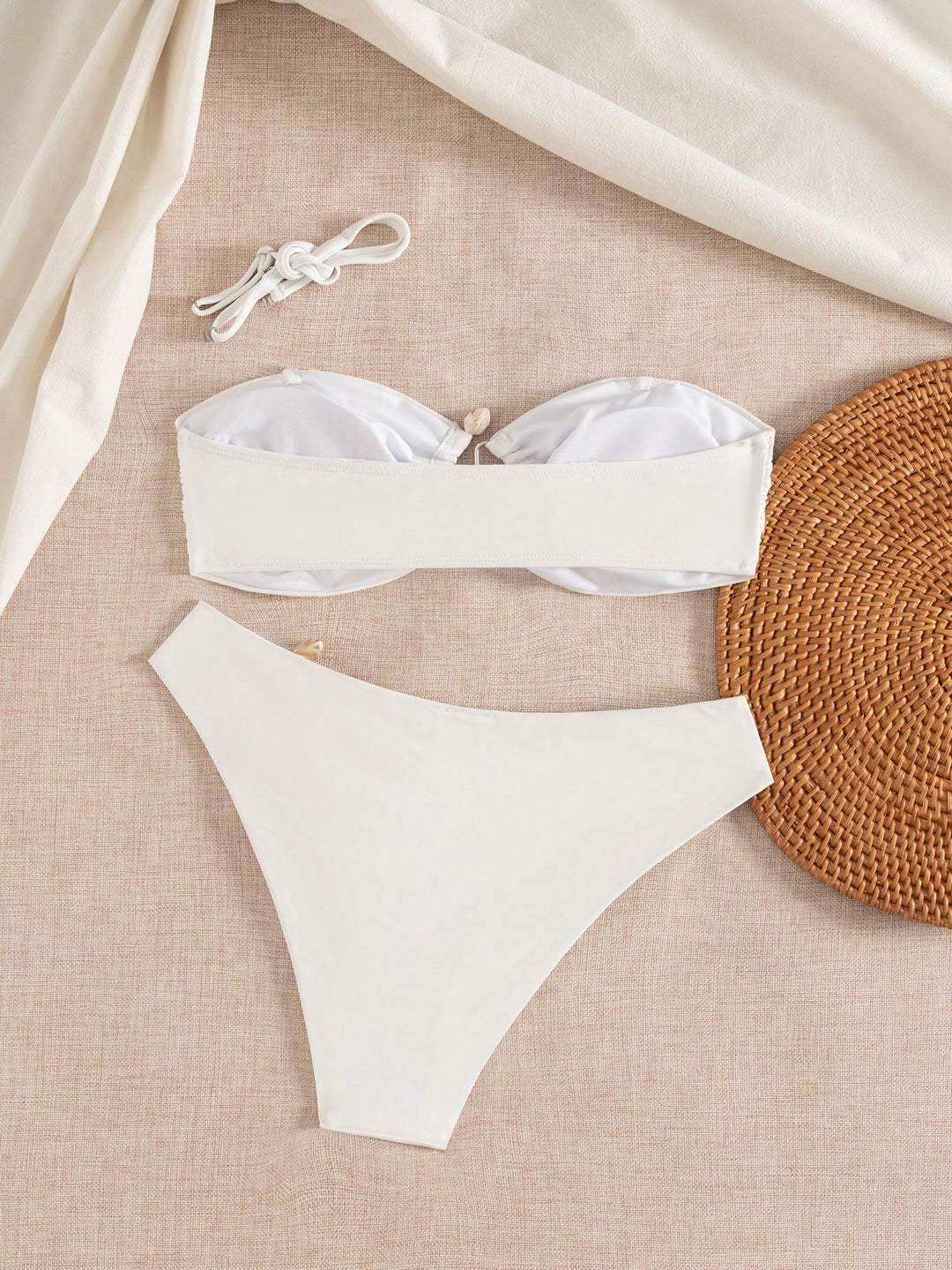 Costum de baie SHEIN, alb