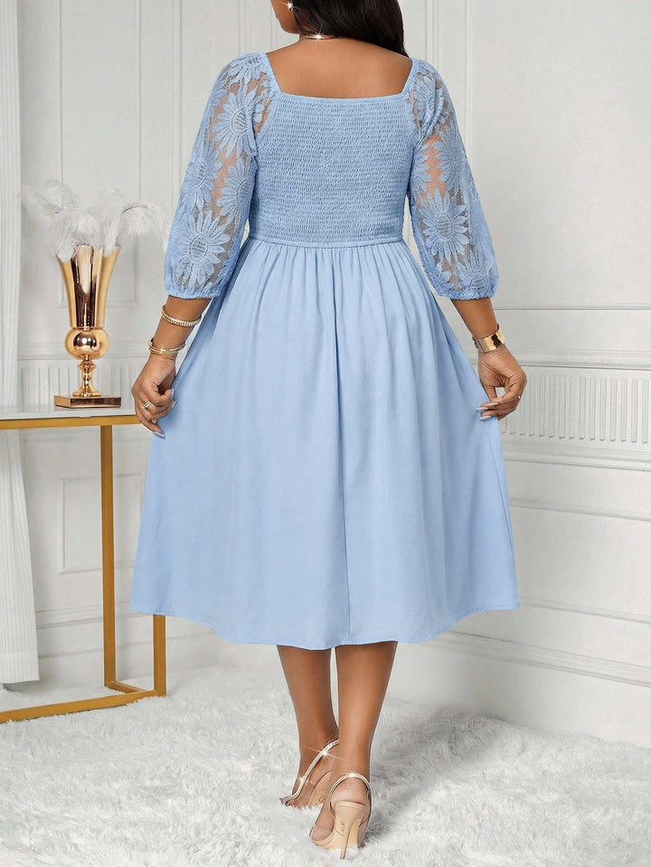 Rochie midi SHEIN, albastru