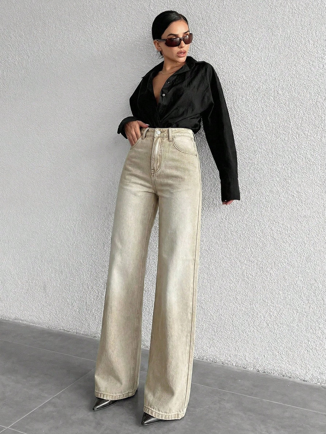 Jeans SHEIN, kaki