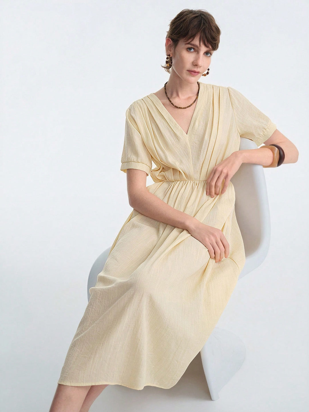 Rochie midi SHEIN, galben