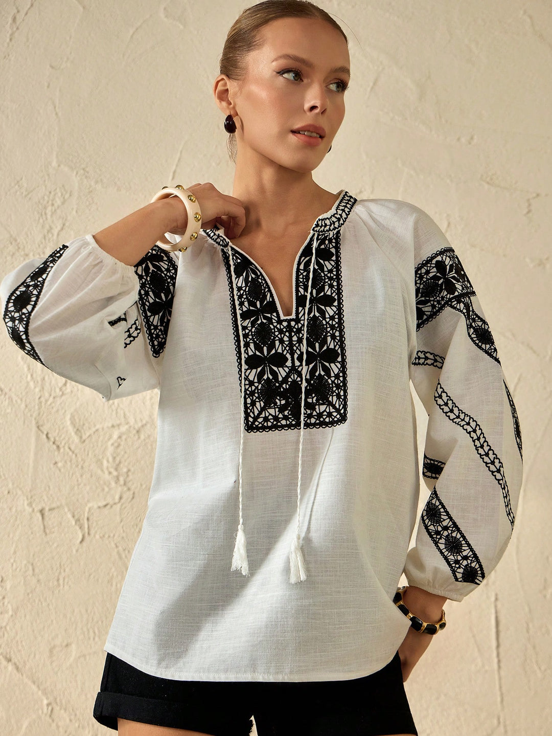 Top SHEIN, alb