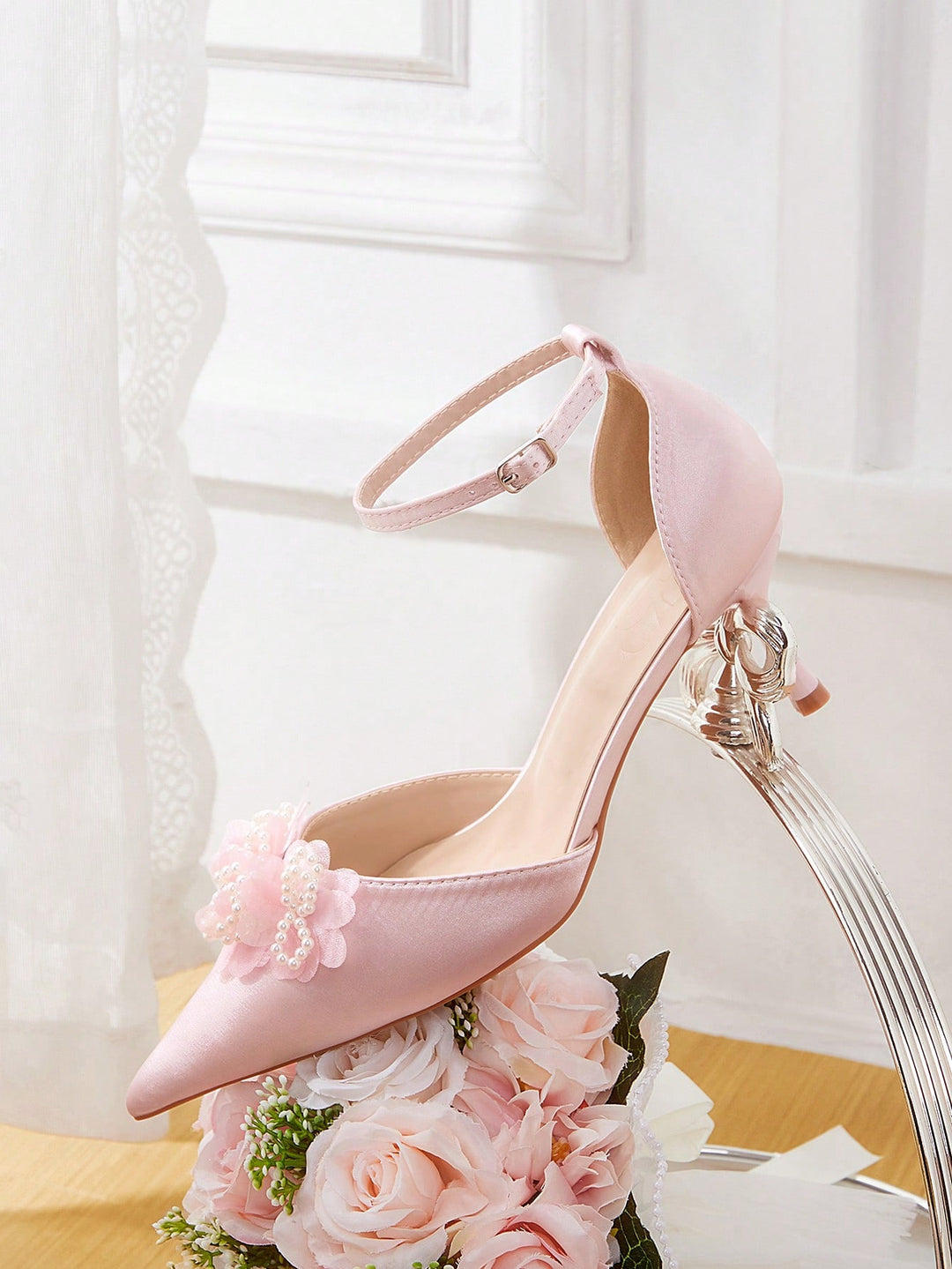 Pantofi cu toc SHEIN, roz