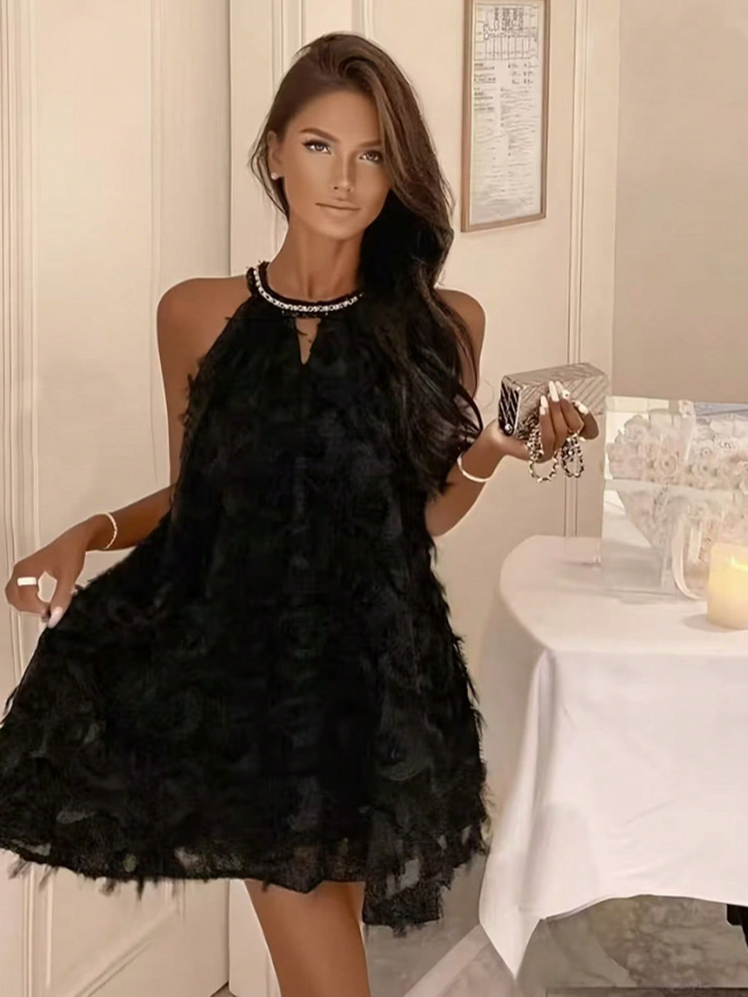 Rochie scurtă SHEIN, negru