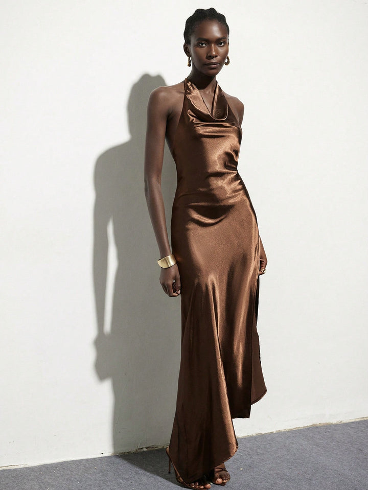 Rochie maxi SHEIN, maro