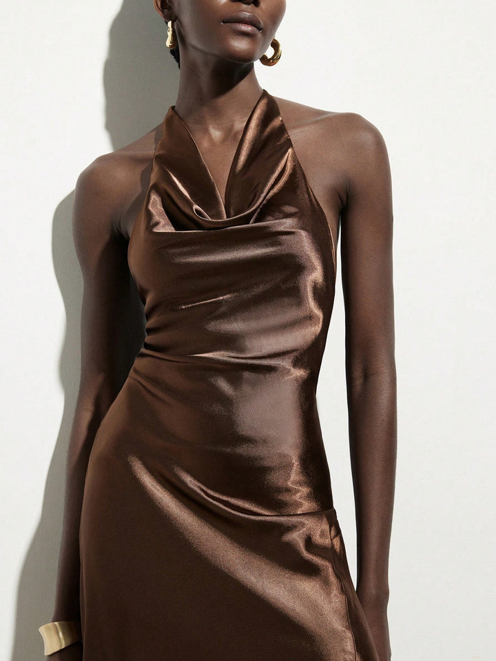 Rochie maxi SHEIN, maro