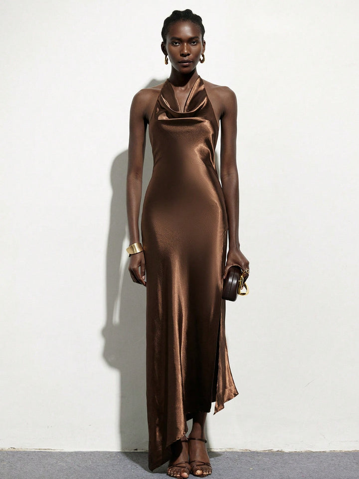 Rochie maxi SHEIN, maro
