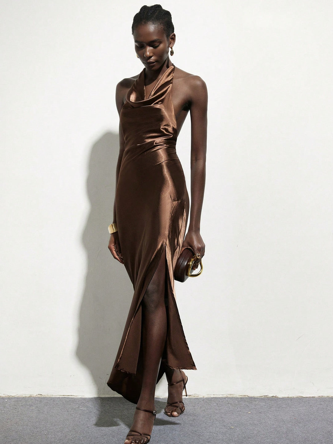 Rochie maxi SHEIN, maro