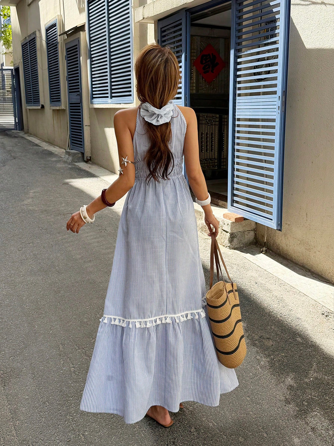 Rochie maxi SHEIN, albastru