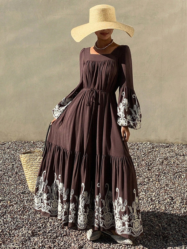 Rochie maxi SHEIN, maro