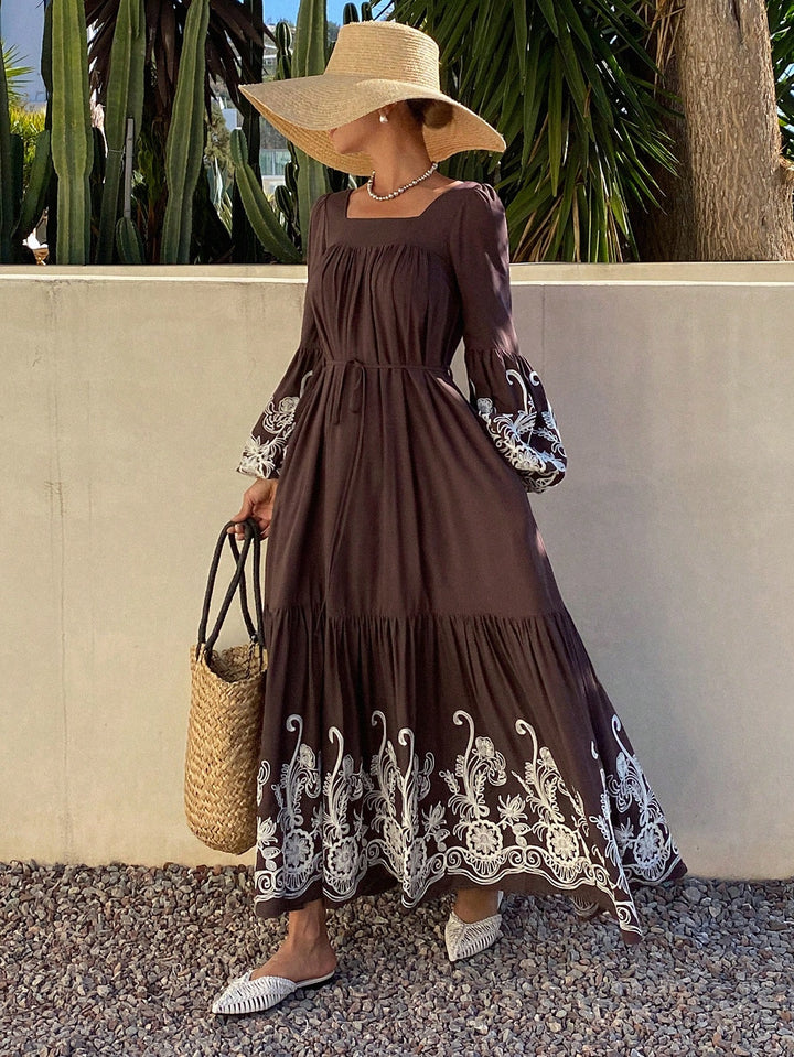 Rochie maxi SHEIN, maro