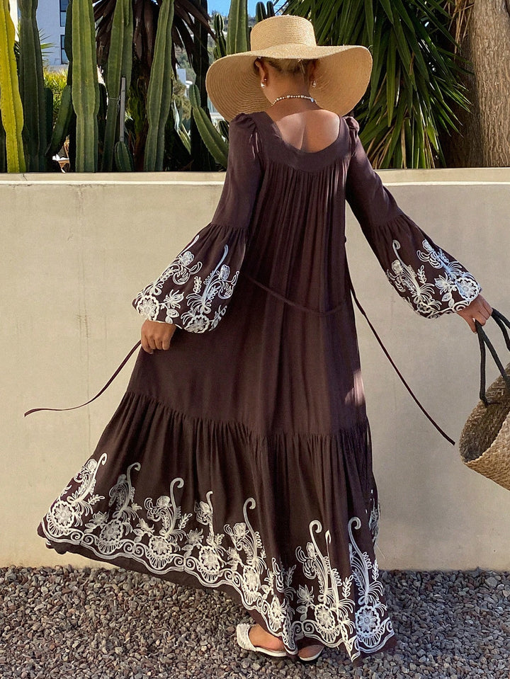 Rochie maxi SHEIN, maro