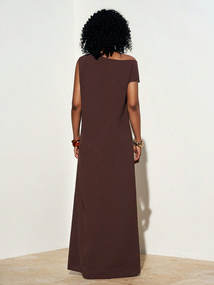 Rochie maxi SHEIN, maro