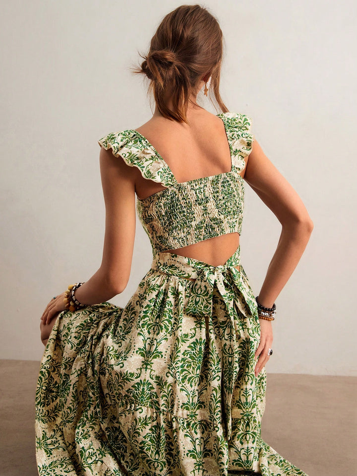 Rochie maxi SHEIN, verde