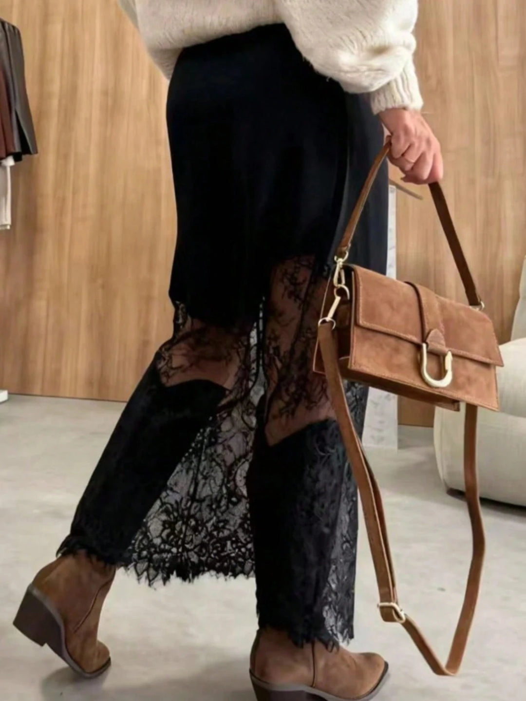 SHEIN maxi szoknya, fekete
