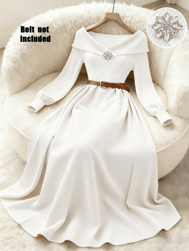 Rochie maxi SHEIN, alb