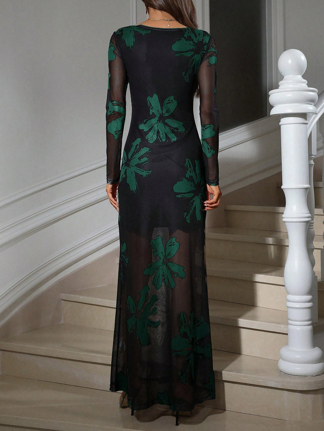 Rochie maxi SHEIN, verde