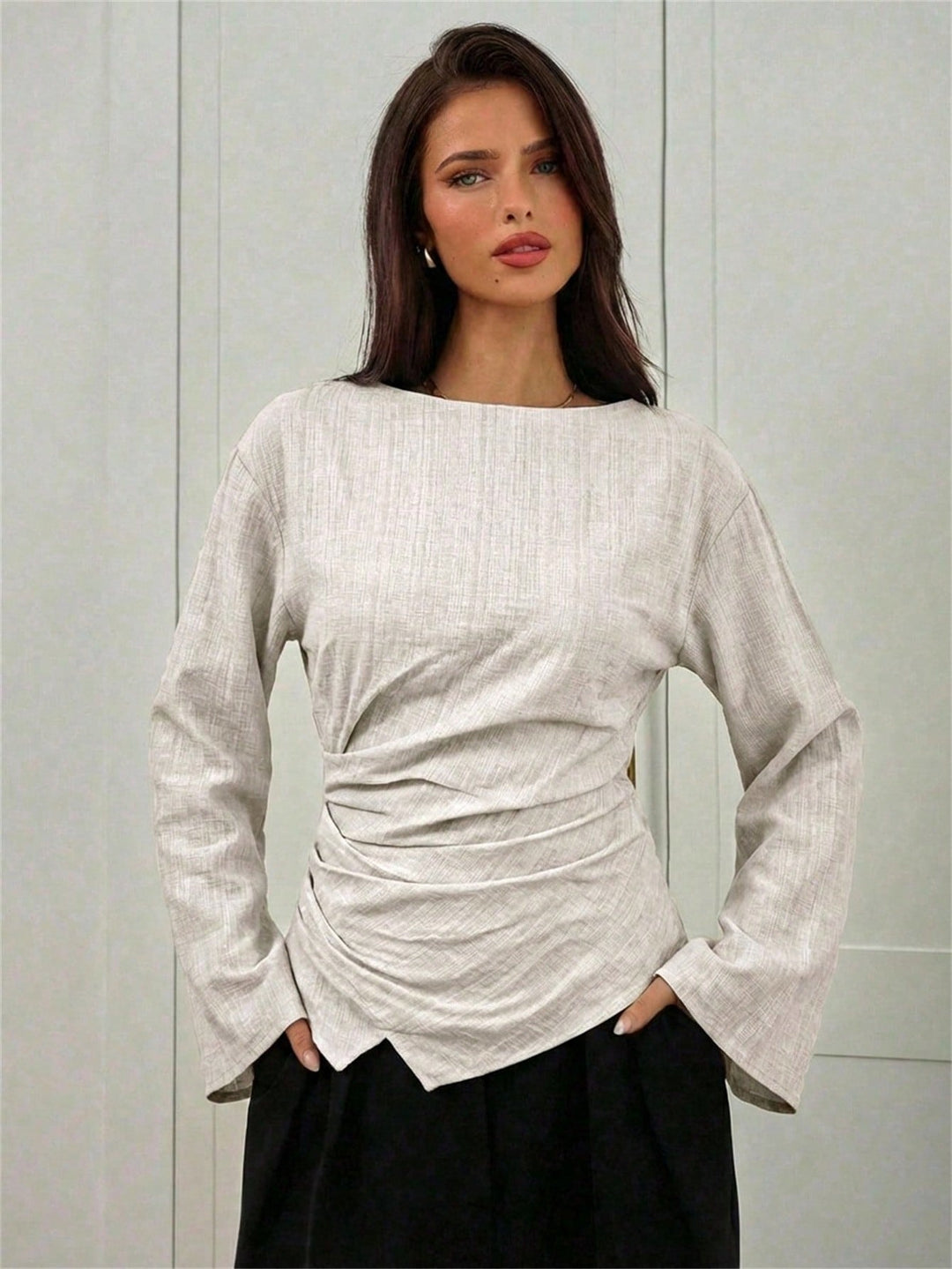 SHEIN blúz, khaki