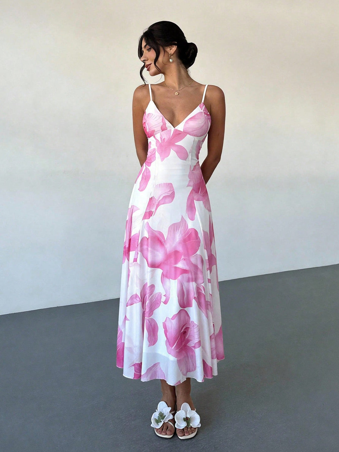 Rochie midi SHEIN, mix culori