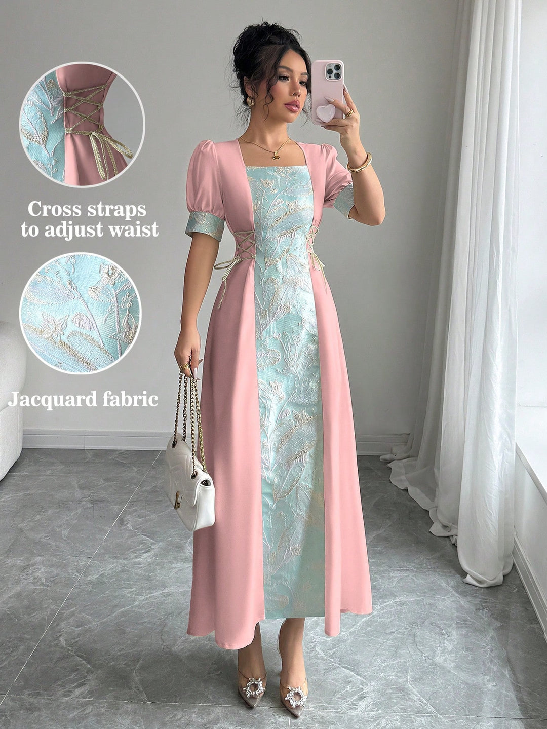 Rochie maxi SHEIN, roz