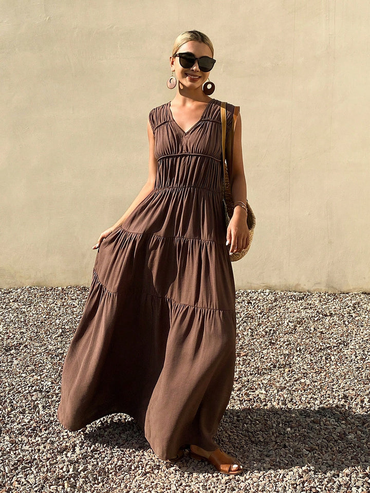 Rochie midi SHEIN, maro