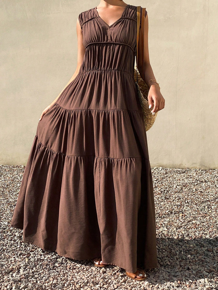 Rochie midi SHEIN, maro