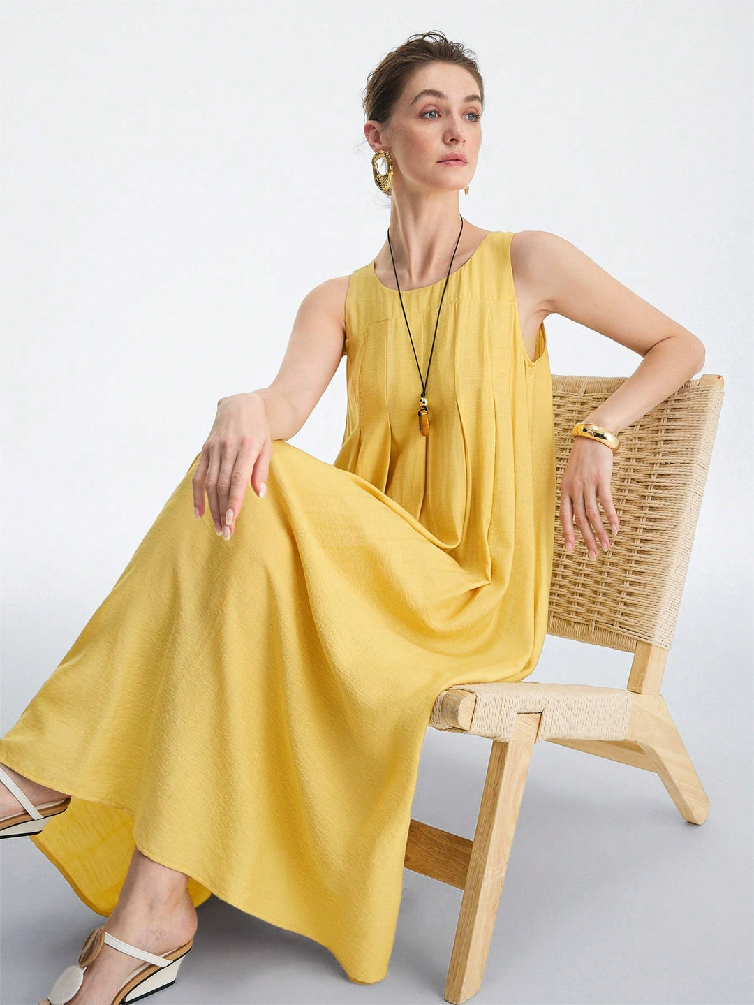 Rochie maxi SHEIN, galben
