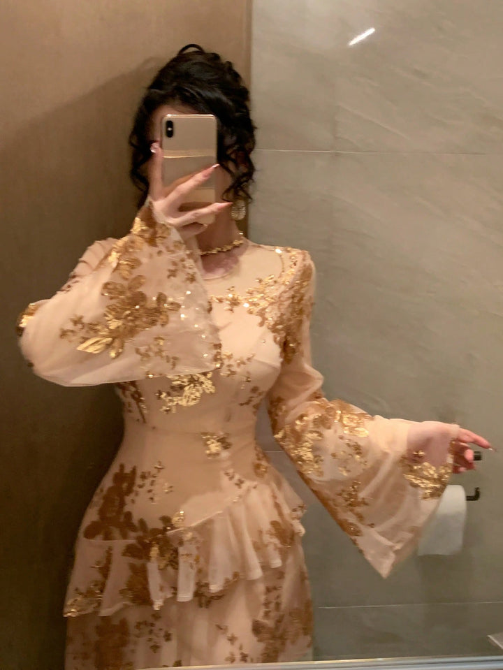 Rochie midi SHEIN, bej