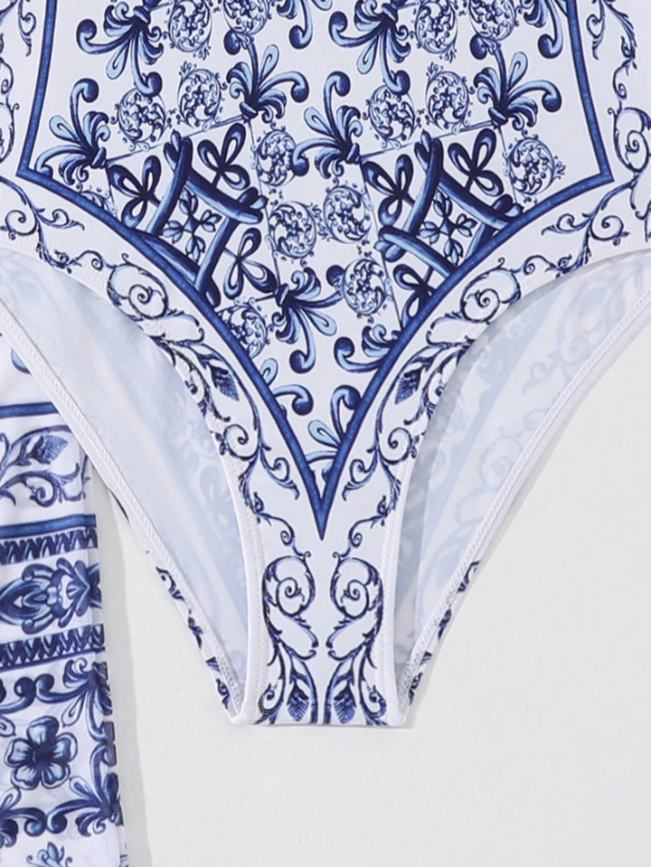 Costum de baie SHEIN, albastru