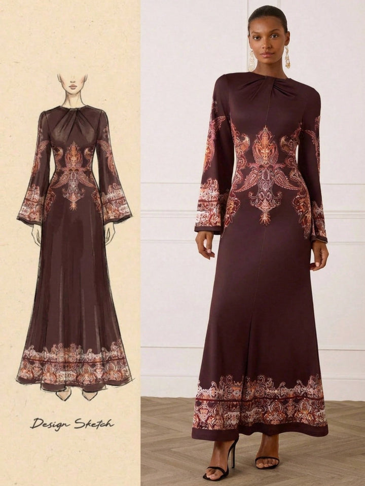 Rochie maxi SHEIN, maro