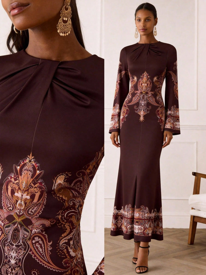Rochie maxi SHEIN, maro