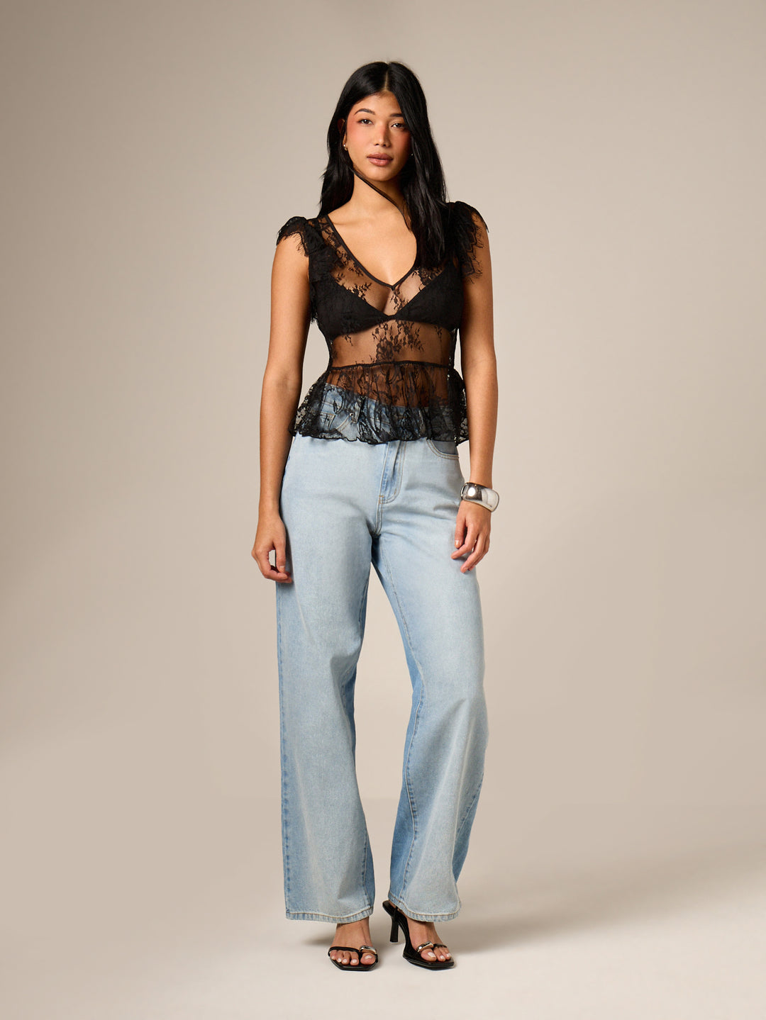 Top SHEIN, negru