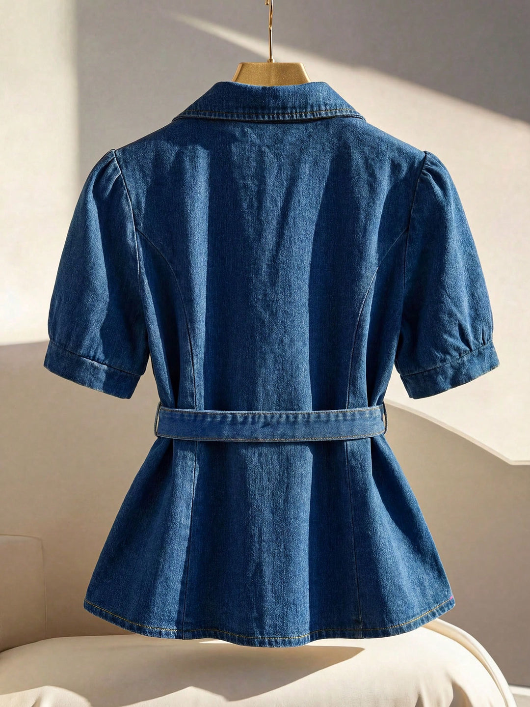 Jachetă de denim SHEIN, albastru