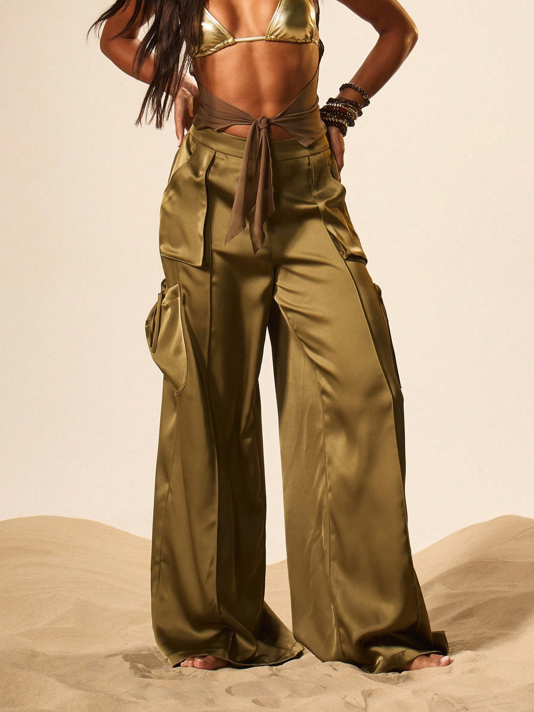 Pantaloni SHEIN, kaki
