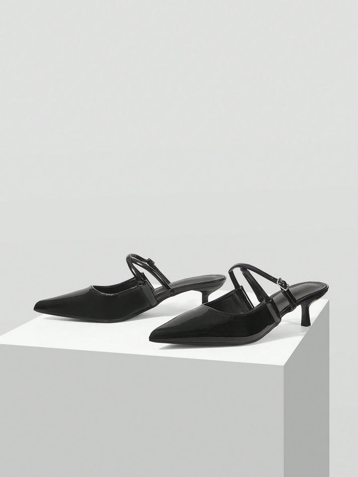 Pantofi cu toc SHEIN, negru