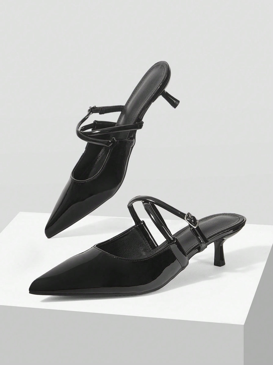 Pantofi cu toc SHEIN, negru