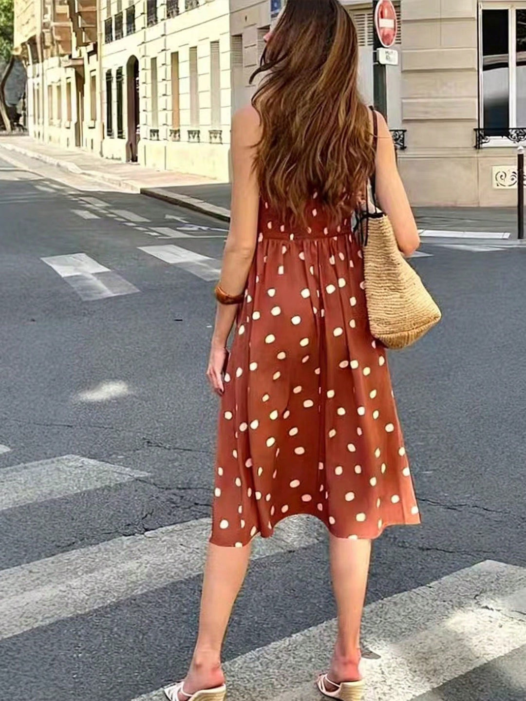 Rochie midi SHEIN, maro